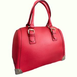 Casual red tote bag